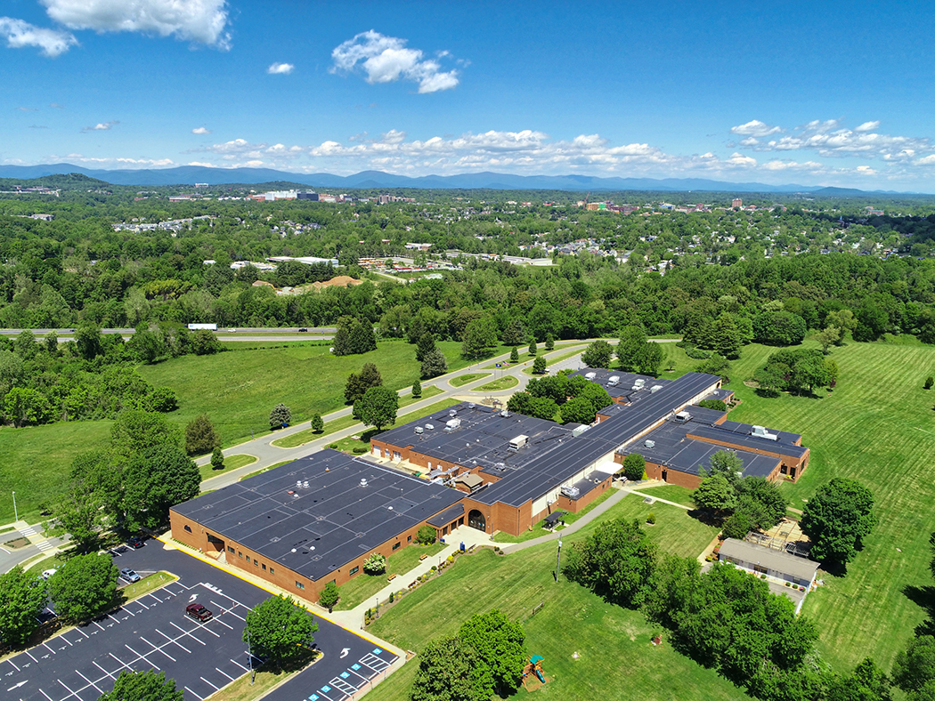 Aerial photo of piedmont virginia community college