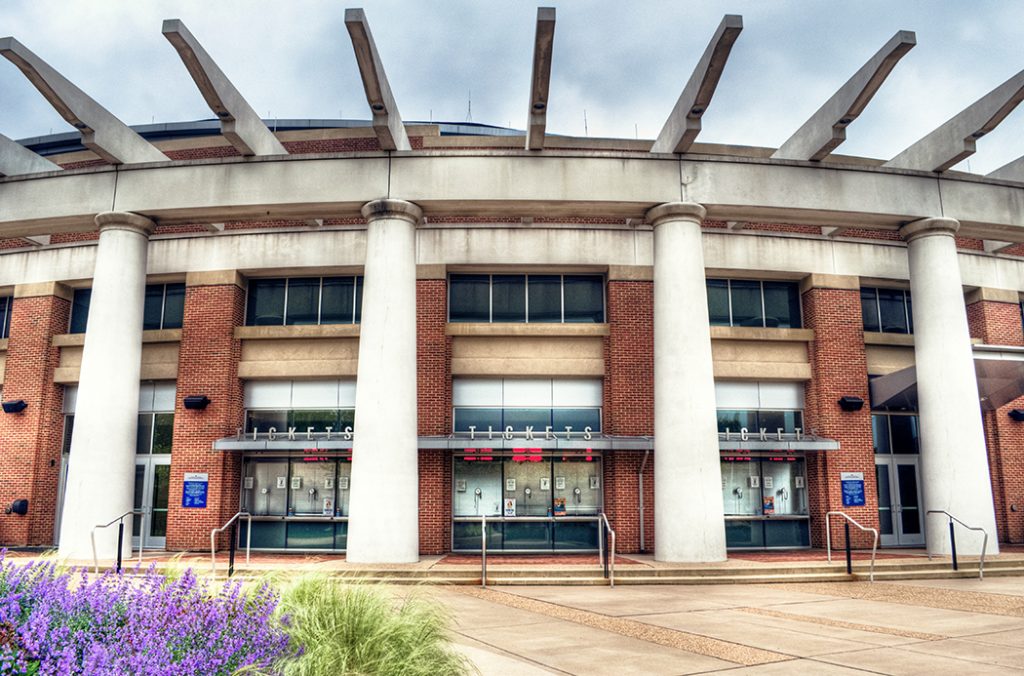 Exterior photo of John Paul Jones arena