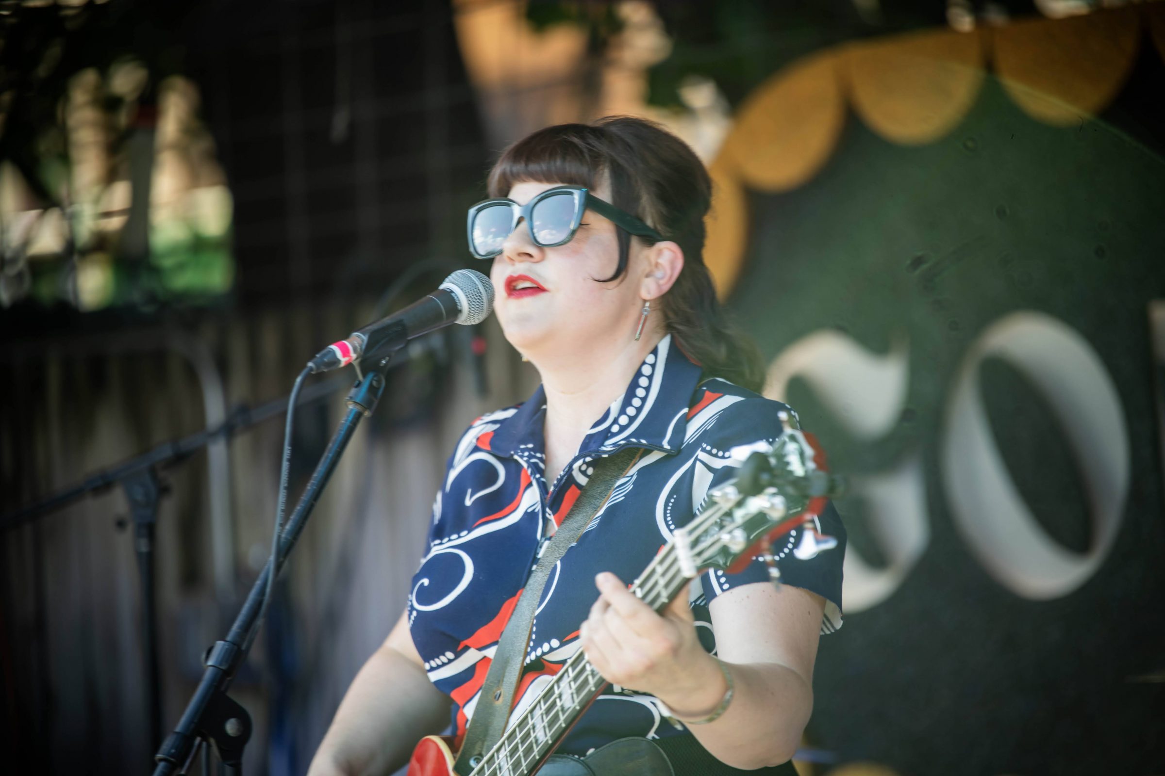 Olivia Ness plays bass with Morgan and the Organ Doners at Gonerfest 20. (Photo by Live From Memphis/Christopher Reyes)