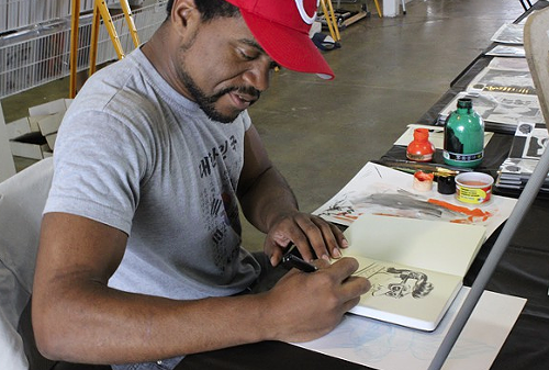 Artist Derrick Dent at the Memphis Comic Expo