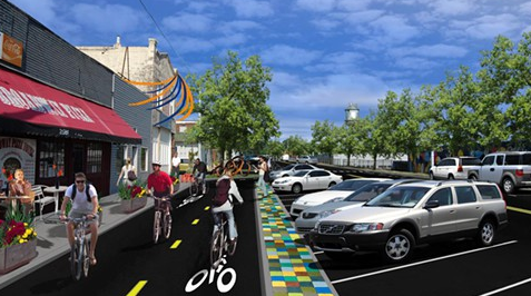 Artist rendering of the Hampline on Broad Avenue