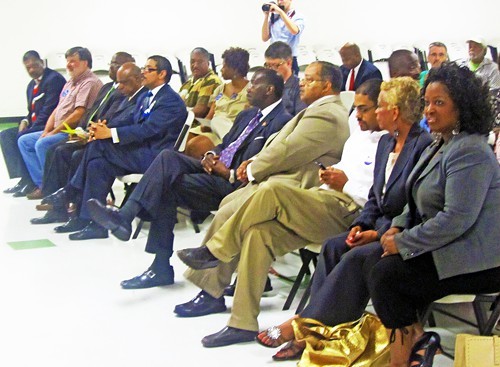 Candidates endorsed by AFL-CIO Council: (from left) Long, Shaffer, Sneed, Brown, Ford Sr., Collins, Lowery, Ford Jr, Fullilove, Halbert.