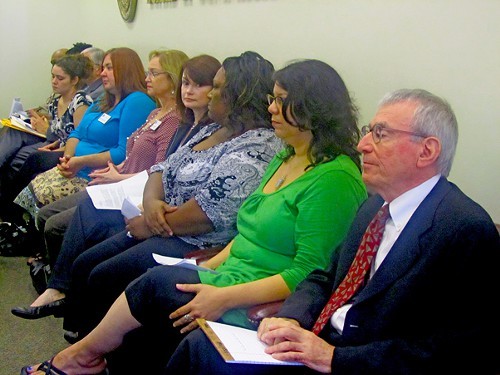 Chase and other Planned Parenthood representatives at hearing