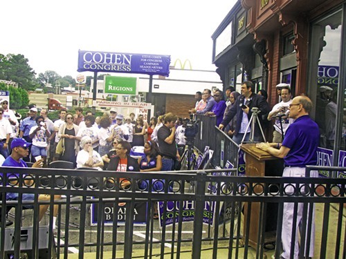 Cohen at headquarters opening