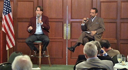 Flinn and Whalum debate the referendum at Rotary