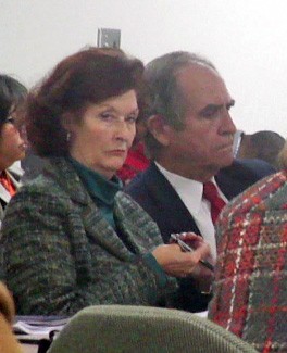 Joyce Avery, with fellow suburban Planning Commission member Tommy Hart at Thursday nights meeting