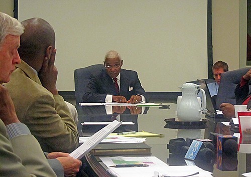 Mayor Wharton lays the case out to attentive council members