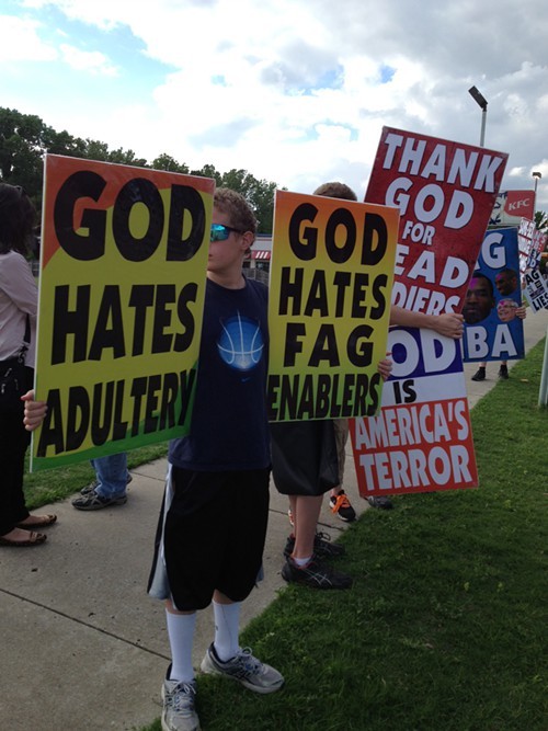 Most of the Westboro protesters were young children.