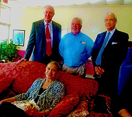 Ophelia Ford had a good turnout, too; attendees at her event included (l to r) Jim Kyle, Terry Roland, and brother Joe Ford.