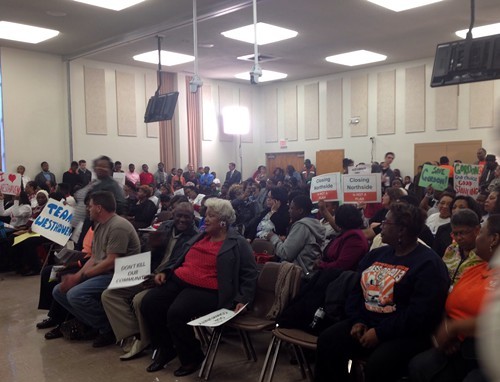 Parents and alumni pleaded with the school board to keep their schools open during the meetings public comment period.