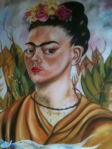 Portrait of restaurant namesake Frida Kahlo