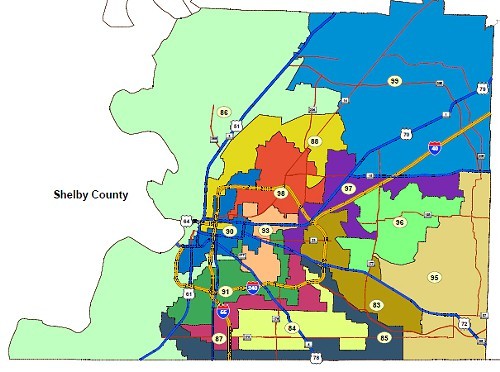 Proposed state House districts, Shelby County