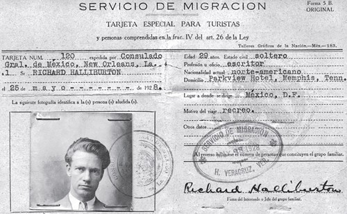 Richard Halliburton, “escritor”: Halliburton’s travel document used as he explored South America in 1928. At the time, his parents lived at the Parkview, which operated as a residential hotel at the main entrance to Overton Park on Poplar. Richard Halliburton, “escritor”: Halliburton’s travel document used as he explored South America in 1928. At the time, his parents lived at the Parkview, which operated as a residential hotel at the main entrance to Overton Park on Poplar.