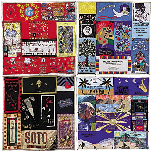 Sections of the AIDS Memorial Quilt