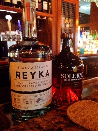 Small-batch Icelandic Reyka vodka and blood orange liquor Solerno