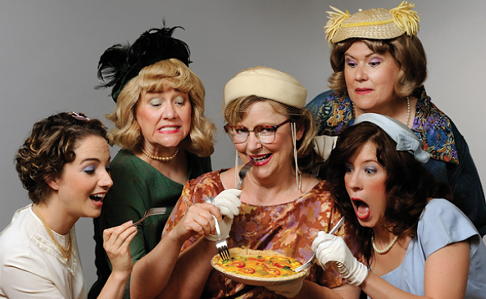 The cast of Five Lesbians Eating a Quiche at TheatreWorks