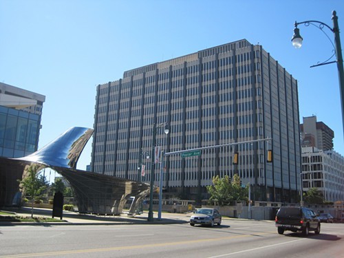 The Federal Building was among those threatened with a bomb scare this morning.