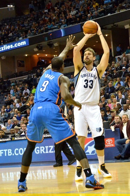 The Grizzlies and Thunder play in November in the Grizzlies only ESPN game of the season.