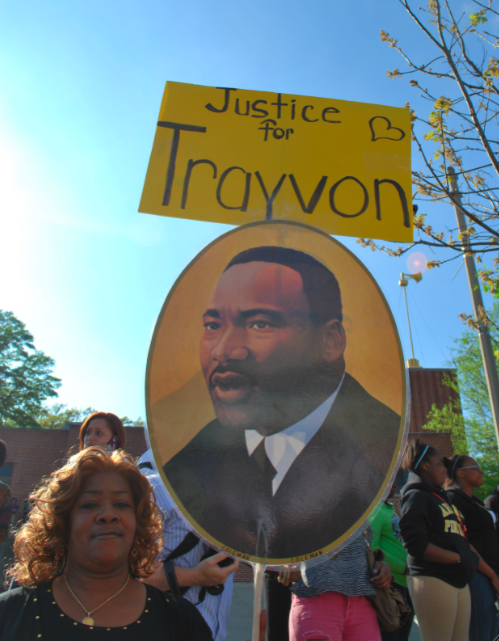 There were Justice for Trayvon signs everywhere.