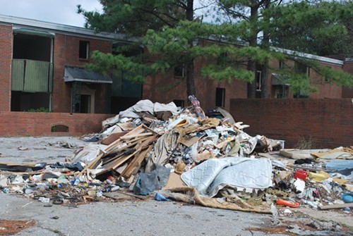 This blighted property in Frayser is among those being targeted in city lawsuits