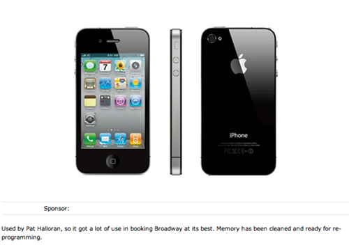 This second hand iPhone 4 got a lot of use, booking Broadway at its best.