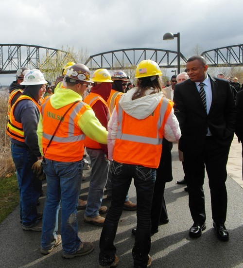 U.S. DOt Secretary Anthony Foxx on a Tuesday stop for the bus tour that rolls into Memphis Friday.