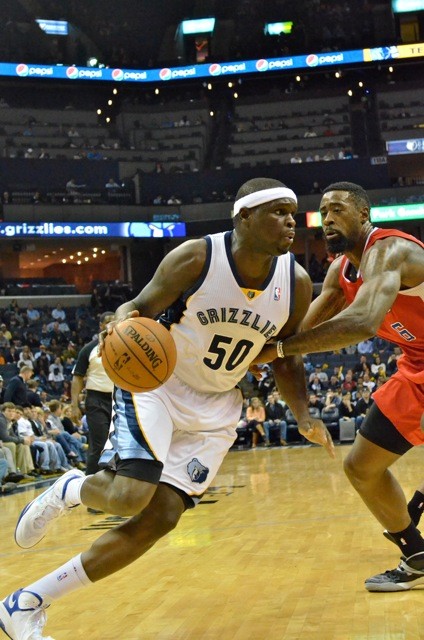 Zach Randolph had a tough time while guarded by DeAndre Jordan Thursday night.